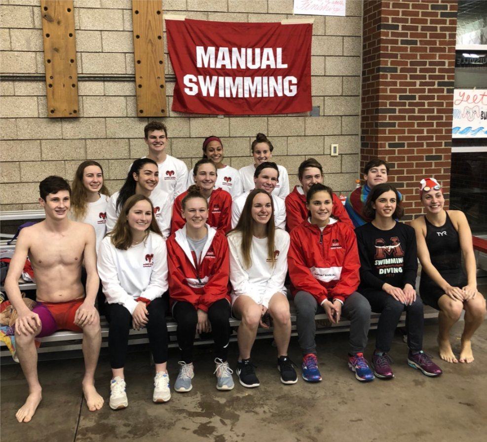 Join the Manual Swim/Dive Team in the pool duPont Manual PTSA